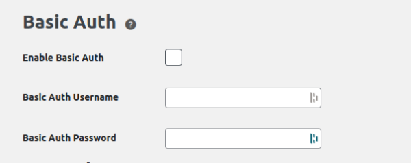 basic auth setting