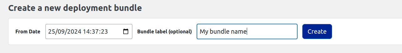 Filter for create bundle